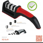 Afiador de facas inox 3 laminas