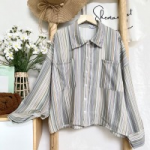 15. Kemeja salur pastel