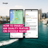 How to enable air quality feature on Google Maps