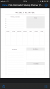 Free Weekly planner