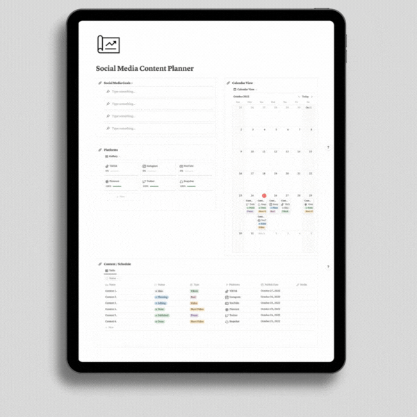 Social Media Content Planner