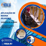 Aplicação de resina