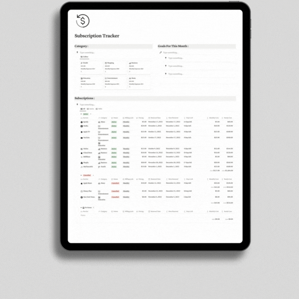 The Ultimate Subscription Tracker