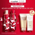 Bộ đôi sữa và dưỡng da ELIXIR