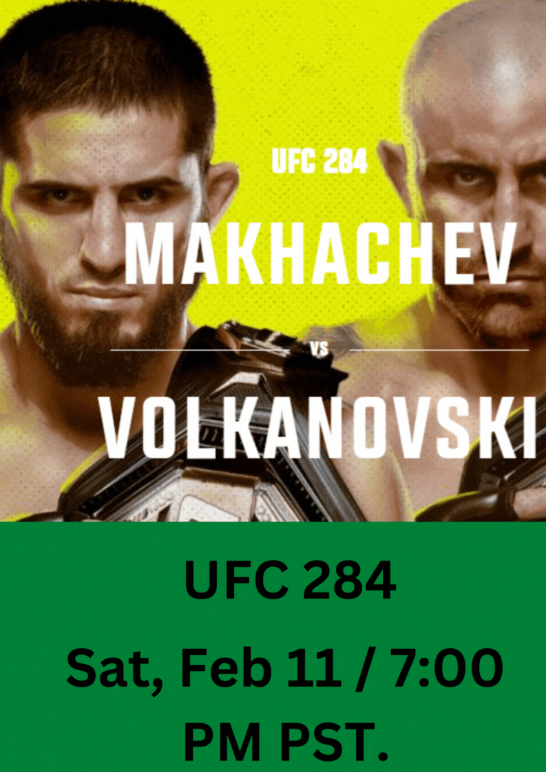 The UFC 284: Makhachev vs. Volkanovski Live Stream