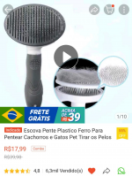 Escova para Gatos e cães