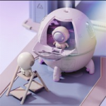 Umidificador astronauta 👩‍🚀
