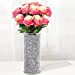 ZOLAPI Luxurious Crush Diamond Vase Crystal Silver Glass Stunning Decorative Vase Flower Luxury for Home Décor. Can Hold Water.