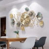 Fmnnfp Large Wall Clock 33 Inch Creative Metal Ginkgo Leaf Design Wall Clock Silent Non Ticking Decoration Wall Clocks for Living Room Bedroom Home