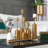 Sziqiqi Tall Candlestick Holders for Taper Candles Decorative Candle Holder Set of 6, Gold Finish for Wedding Candle Centerpiece Party Recption Tabletop Decor Luxury Home Decor