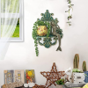 Sungmor 2PC Floating Shelves for Wall, Beautiful Victorian Style Cast Iron Wall Mounted Shelf, Pretty Greenish-Blue Pattern Wall Hanging Shelves Decoration, Living Room Bedroom Wall Display Ledges