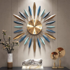 YISITEONE 28 Inch Large Wall Clock Metal Decorative, Mid Century Silent Non-Ticking Big Clocks, Modern Home Decorations for Living Room,Bedroom,Dining Room,Office