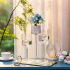 omadedi Glass Candle Holder Tea Light Votive Holder Wedding Centerpiece Floating Candle Holders Stemmed Set of 3 for Table Centerpiece, Home Decorations 1 Set
