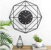 glitzhome 24”Modern Wall Clock Metal Black & Golden Clock Oversized Indoor Silent Battery Operated Decorative Wall Clock Modern Home Decoration for Home Living Room Bedroom Kitchen Office Classroom