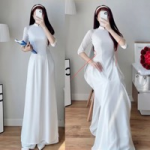 Áo Dài Học Sinh, Sinh Viên Lụa Nhật, 4 Tà