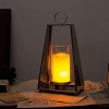 ANRUST Lanterns Decorative Outdoor - Laterns Decoration Home - Elevate Your Decor with Lantern Decorative Set of 3 for Indoor and Outdoor Events, Parties, and Weddings with Glass Tube (Silver)