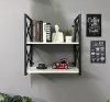 ROGMARS White Pine Wood Bathroom Floating Shelves Wall Mounted,Rustic Wood Wall Shelf for Bathroom Wall Decor Storage Rack Sundries Holder for Kitchen Office Bathroom Organization and Home Decor