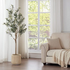 DIIGER 6FT (71'') Tall Artificial Olive Tree for Home Decor Indoor with Pot, Fake House Plants Home Decor Living Room, Floor Faux Plants Natural Artificial Tree