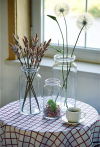 CASAMOTION Glass Vase for Flowers Hand Blown Glass Centerpiece Modern Farmhouse Room Decor Home Kitchen Clear Cylinder 8” 10” 12” Inch Set of 3