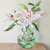 Haetingcare Green Glass Vase, Glass Bottle Vase, Clear Glass Vase, Glass Jug Vase, Blown Glass Vase, Good as Home Decor