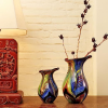 Luxury Lane Hand Blown Abstract Teardrop Art Glass Vase for Decor Centerpiece Table Decoration 9.5 inch Tall