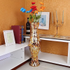 24" Tall Gold Vase Home Décor Ceramic Floor Vase Table Centerpiece Flower Vase Creative Contemporary Ornament for Wedding Housewarming Bridal Shower Flower Arrangement