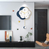 FANTIA Large Wall Clock for Living Room Decor Big Modern Silent Wall Clock Battery Operated Non-Ticking Wood Pumdulum Wall Clock for Kitchen Bathroom Bedroom 18 Inch Home Decorative Unique Wall Clocks