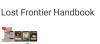 Lost frontier hand book