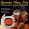 NutriChef Bluetooth Meat Thermometer for Grilling and Smoking, up to 6 Temperature Probes and Smart APP, 400 Ft Range