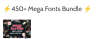 ⚡️450+ Mega Fonts Bundle ⚡️