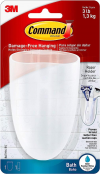 Command Bath Razor Holder, Clear Frosted, 1-Holder, 1- Water-Resistant Strip, Organize Damage-Free