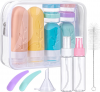 Revivoer travel bottles in silicone, refillable, waterproof, BPA-free travel container, 16-piece travel bottle set with toiletry case.
