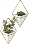 Hanging Planter Vase & Geometric Wall Decor