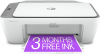HP DeskJet 2755e Wireless Color All-in-One Printer with bonus 6 months Instant Ink (26K67A), white