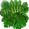 Artificial tropical pam leaves