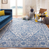 SAFAVIEH Brentwood Collection Area Rug - 6' x 9', Navy & Light Grey, Medallion Distressed Design, Non-Shedding & Easy Care, Ideal for High Traffic Areas in Living Room, Bedroom