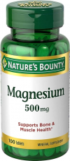 Nature's Bounty M.agnesium, Tablets- 500 mg - 100 Ct