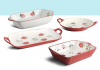 Royal Dine Bakeware with Strawberry Ceramic Rectangular Baking Dish 9"