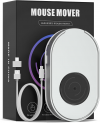 Jerryrun Mouse Jiggler, Undetectable Mouse Mover Device Wiggler Shaker with Drive Free USB Cable and USB C to USB Adapter, Physical Automatically Mouse Movement, Keep PC Screen Active, Silver