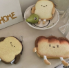 Cute Cartoon Toast Emoji Coin Purse Plush Casual Small Satchel