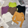 Áo thun Croptop CỔ VUÔNG xỏ ngón - A43