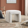 Modern Boucle Ottoman Foot Stool