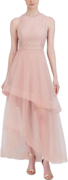 Buy BCBGMAXAZRIA Womens Tulle Maxi Evening Dress