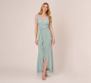 Buy Adrianna Papell Women's Metallic Mesh Cascade Gown