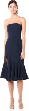 Buy Dress the Population Women's Madison Strapless Midi Dress with Slit