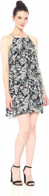 Buy kensie Women's Wild Garden Floral Print Back Lace Detail Dress