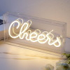 USB LED Desk Lightbox Cheers Sign 3D Neon Light up Sign for Bar,