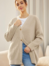 Buy LILLUSORY Women's Cardigan 2023 Open Front Oversized Button Lightweight Sweaters V Neck Loose Cardigans Knit Outwear