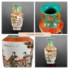 Keramik Vase Handbemalt Antik