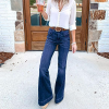 Buy KUNMI Women's Flare Bell Bottom Jeans High Waisted Wide Leg Bootcut Jeans Stretchy Denim Pants